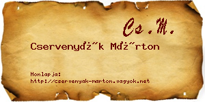 Cservenyák Márton névjegykártya